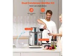 Destilador de Alcohol SucceBuy Kit de Destilación de Agua y Alcohol sin Gas de 30 L en Acero Inoxidable
