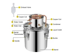 Destilador de Alcohol SucceBuy 32 L, Equipo de Destilación de Alcohol en Acero Inoxidable