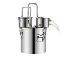 Destilador de Alcohol SucceBuy Destilador de Agua sin Gas Moonshine de 19 L con Barril Thumper y Bomba de Agua de 8 W