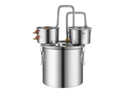 Destilador de Alcohol SucceBuy, Alambique de Alcohol en Acero Inoxidable, Kit de Destilador con Doble Condensador, 50 L