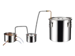 Destilador de Alcohol SucceBuy Destilador de Agua sin Gas de 50 L con Barril Thumper y Bomba de Agua