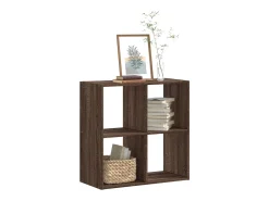 Digna Estantería de madera ingeniería marrón roble 68,5x32x68,5 cm