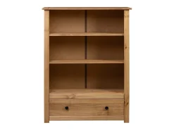Dina Librería de madera maciza de pino estilo Panamá 80x35x110 cm