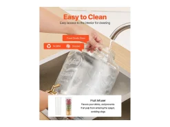 Dispensador de Bebidas SucceBuy, Capacidad de 8 L, 3 Unidades, Fuente de Agua de Cristal, Dispensador de Agua, Zumo, Limonada y Té Helado, para Cafeterías