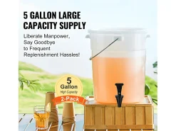 Dispensador de Bebidas SucceBuy Dispensador de Bebidas de Plástico para Fiestas de 19 L con Grifo