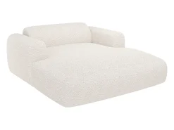 Diván de 2 plazas de tela rizada de color blanco POGNI de Maison Céphy