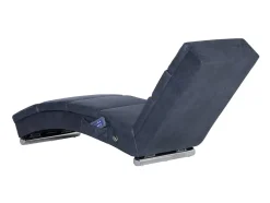 Diván de masaje de piel de ante artificial gris PWFG79628