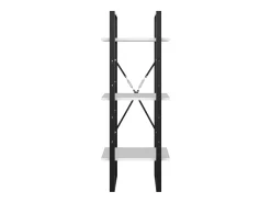 Drachten Estantería de 3 niveles madera contrachapada blanco 40x30x105cm