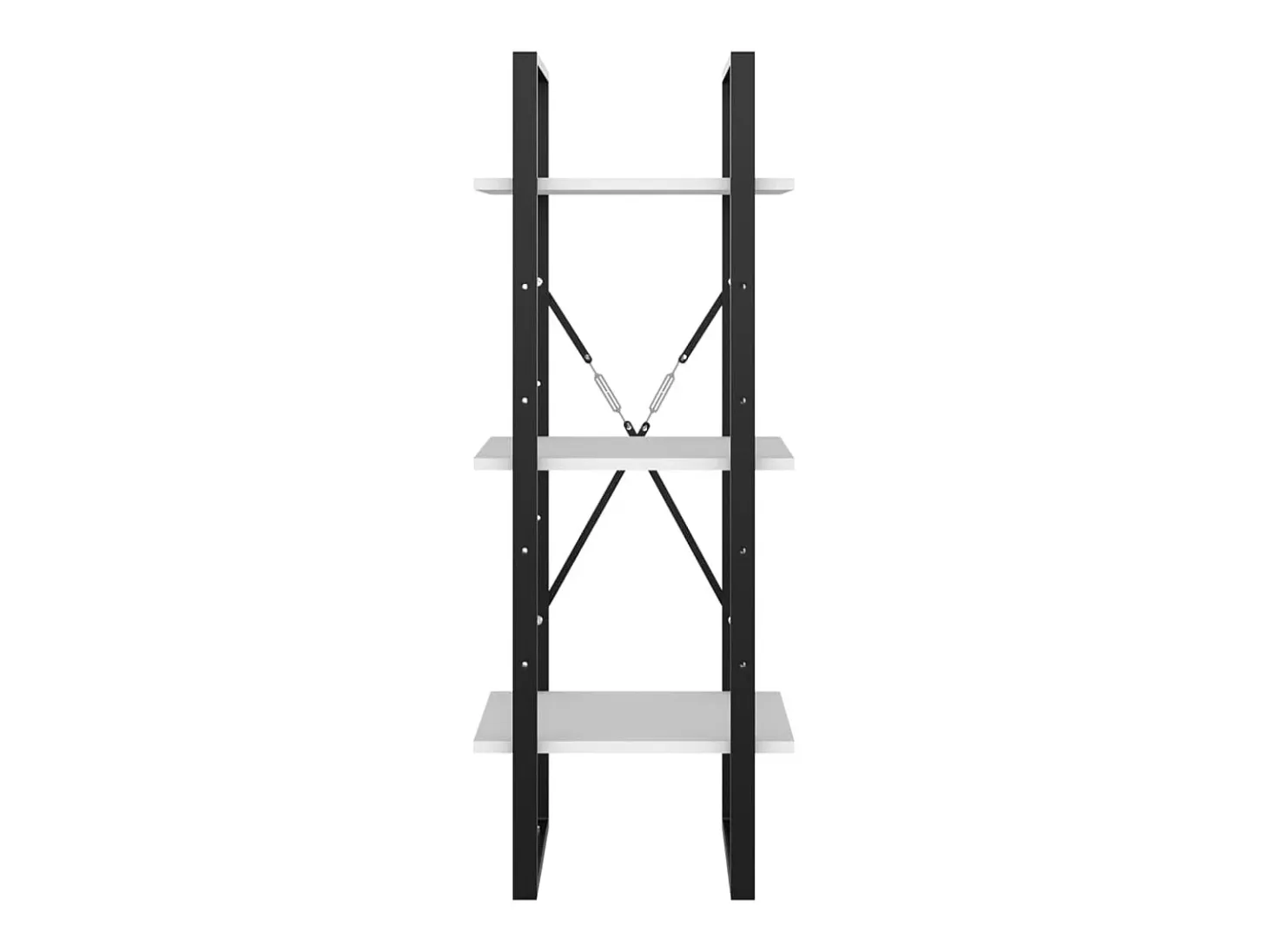 Drachten Estantería de 3 niveles madera contrachapada blanco 40x30x105cm