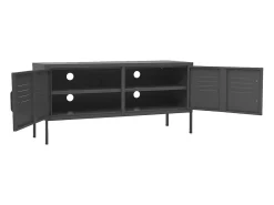 Drøbak Mueble para TV de acero gris antracita 105x35x50 cm