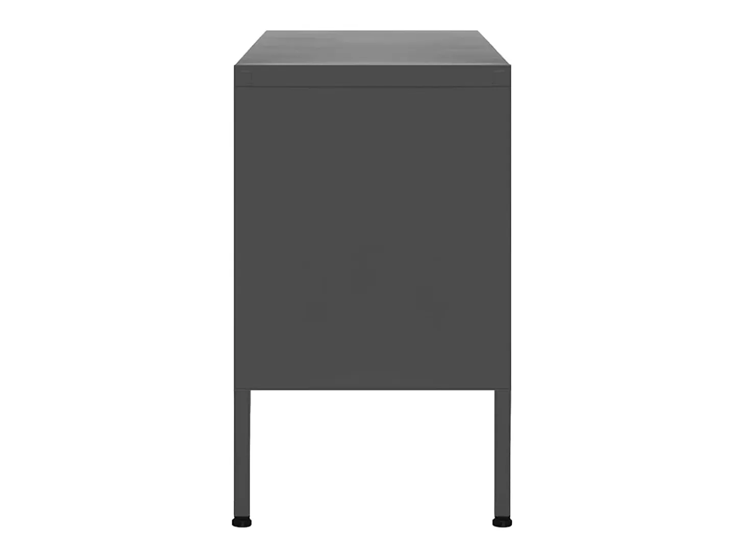 Drøbak Mueble para TV de acero gris antracita 105x35x50 cm