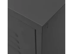 Drøbak Mueble para TV de acero gris antracita 105x35x50 cm