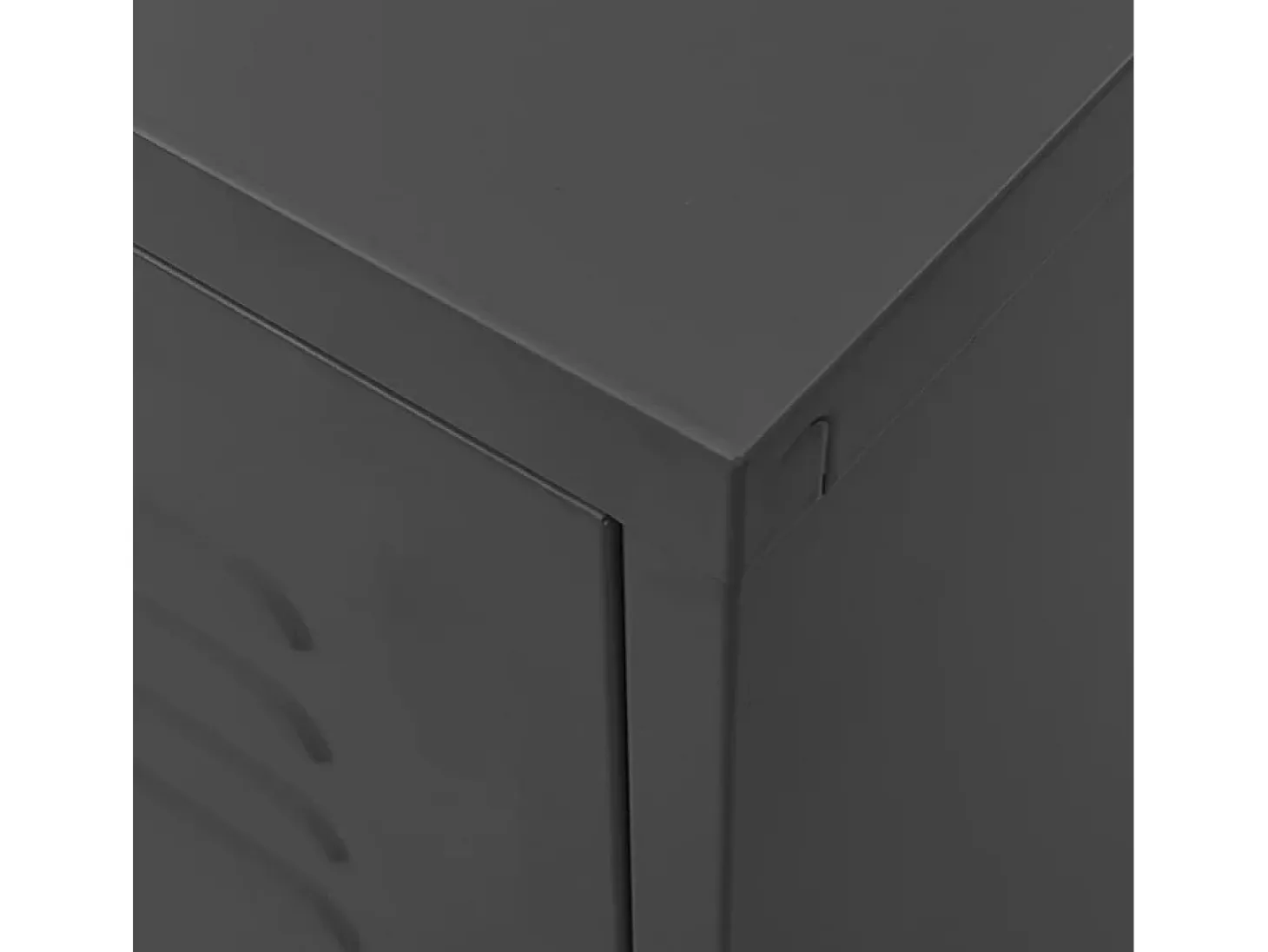 Drøbak Mueble para TV de acero gris antracita 105x35x50 cm