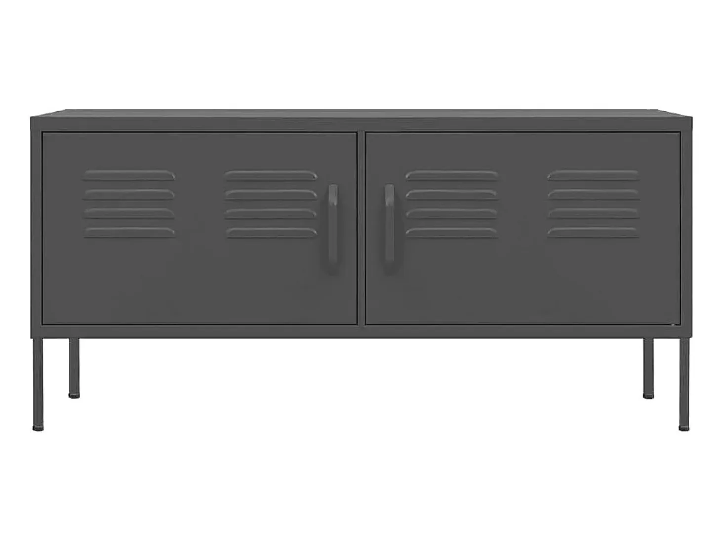 Drøbak Mueble para TV de acero gris antracita 105x35x50 cm