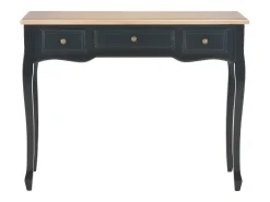 Dressing Console Table with 3 Drawers Black ES211399