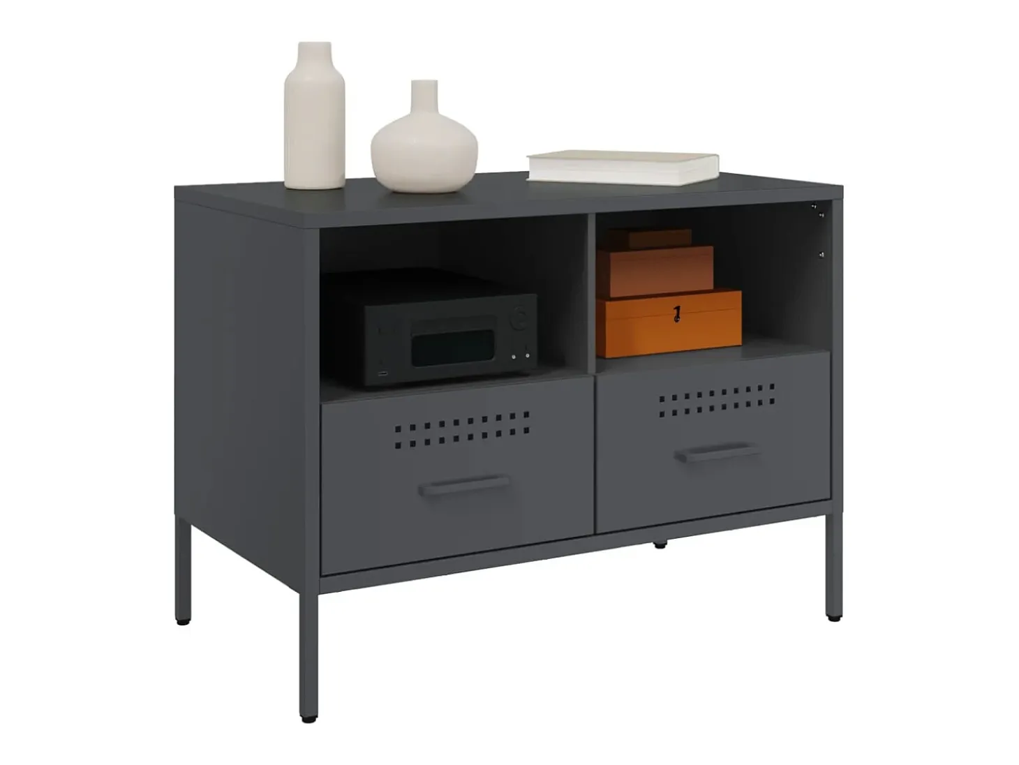 Dundrum Mueble para TV acero gris antracita 68x39x50,5 cm