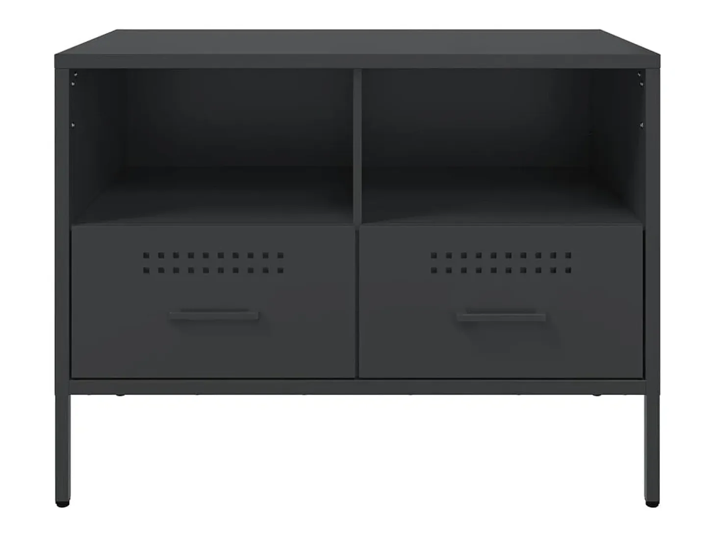 Dundrum Mueble para TV acero negro 68x39x50,5 cm