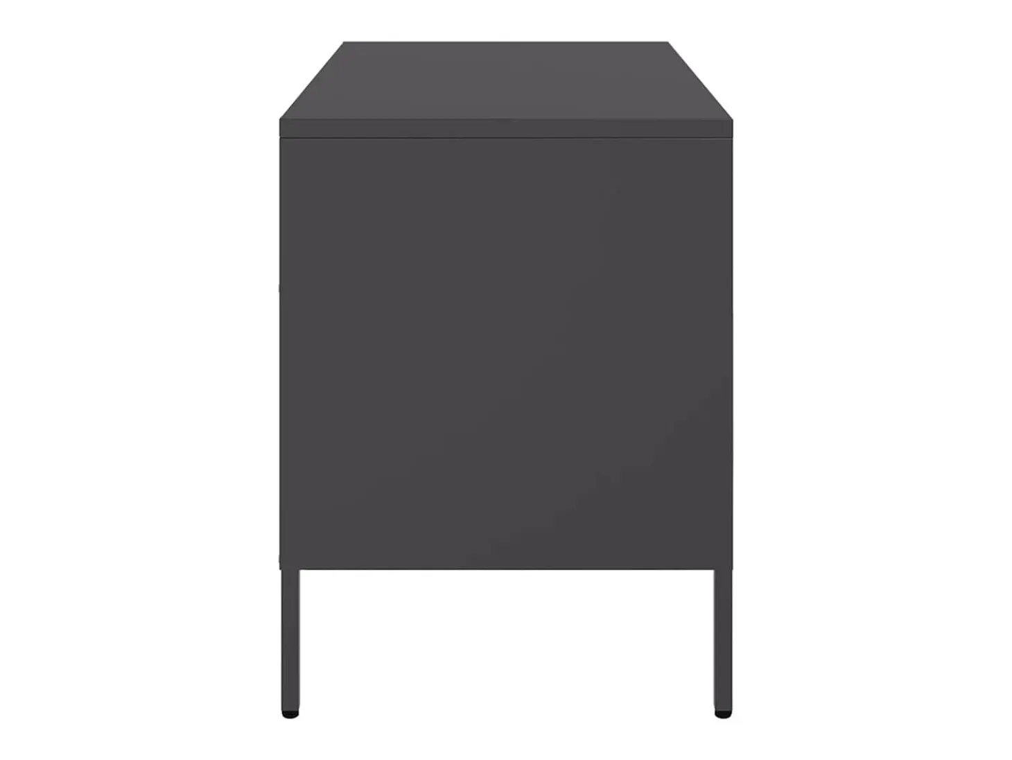 Dundrum Mueble para TV acero negro 68x39x50,5 cm