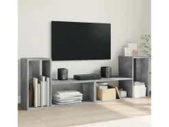 Dunmore Muebles de TV 2 uds madera ingeniería gris hormigón 75x30x50 cm
