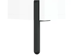 Erasmo Mueble de TV madera contrachapada blanco brillo 80x36x50 cm
