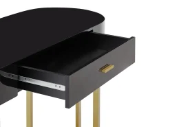 Escritorio consola 1 cajón MDF lacado y metal negro y dorado - TORELI de Pascal Morabito