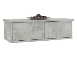 Estante cajones para pared contrachapada hormigón 60x26x18,5cm ES37454