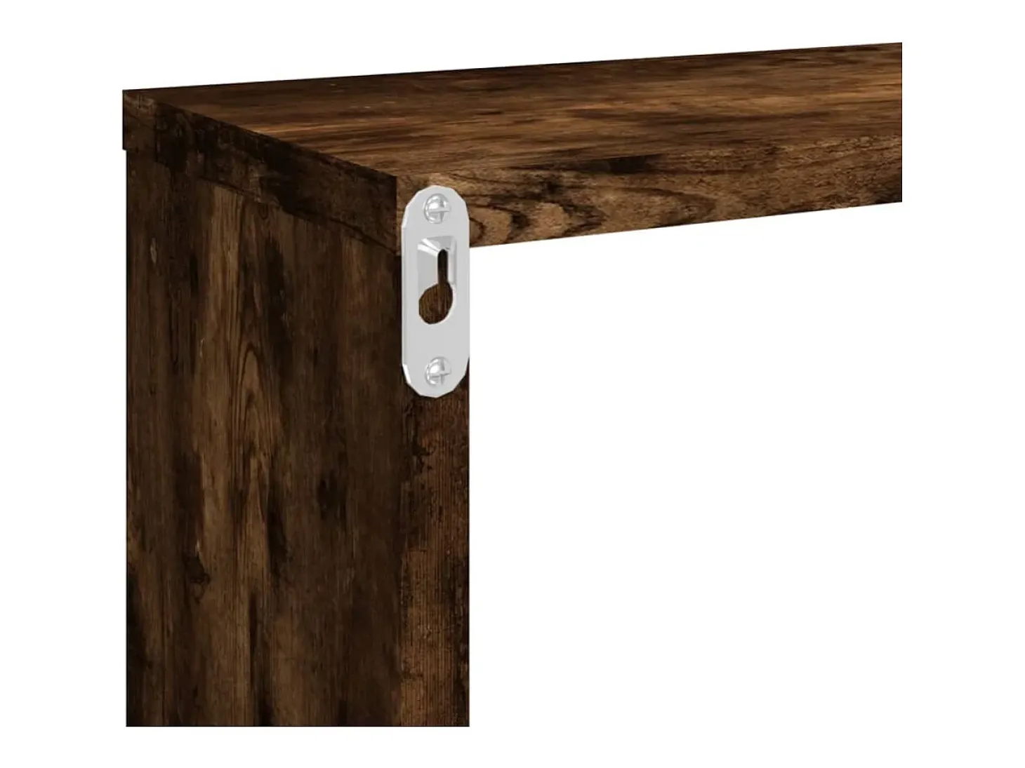 Estante cúbico de pared 2 uds madera roble ahumado 80x15x26,5cm