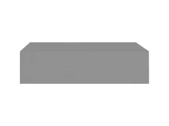Estante con cajón de pared MDF gris 40x23,5x10 cm ES68777