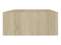 Estante con cajón de pared MDF roble 40x23,5x10 cm ES81404