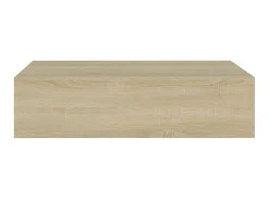 Estante con cajón de pared MDF roble 40x23,5x10 cm ES81404