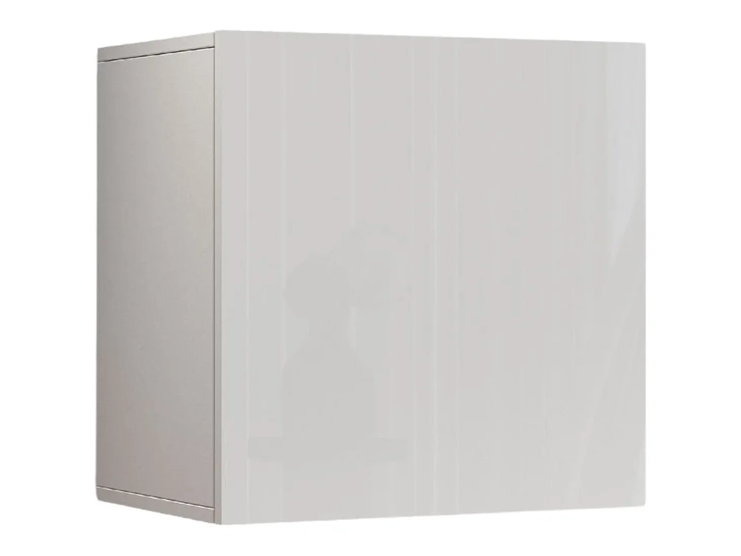 Estante cubo de pared Chronos con 1 puerta blanco brillo 50x35x50 cm