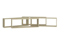 Estante cubo pared 4uds contrachapado roble Sonoma 80x15x26,5cm ES84668