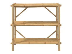 Estante de 3 niveles bambú 100x40x90 cm
