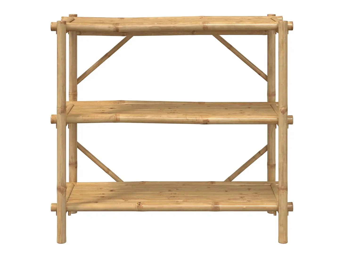 Estante de 3 niveles bambú 100x40x90 cm