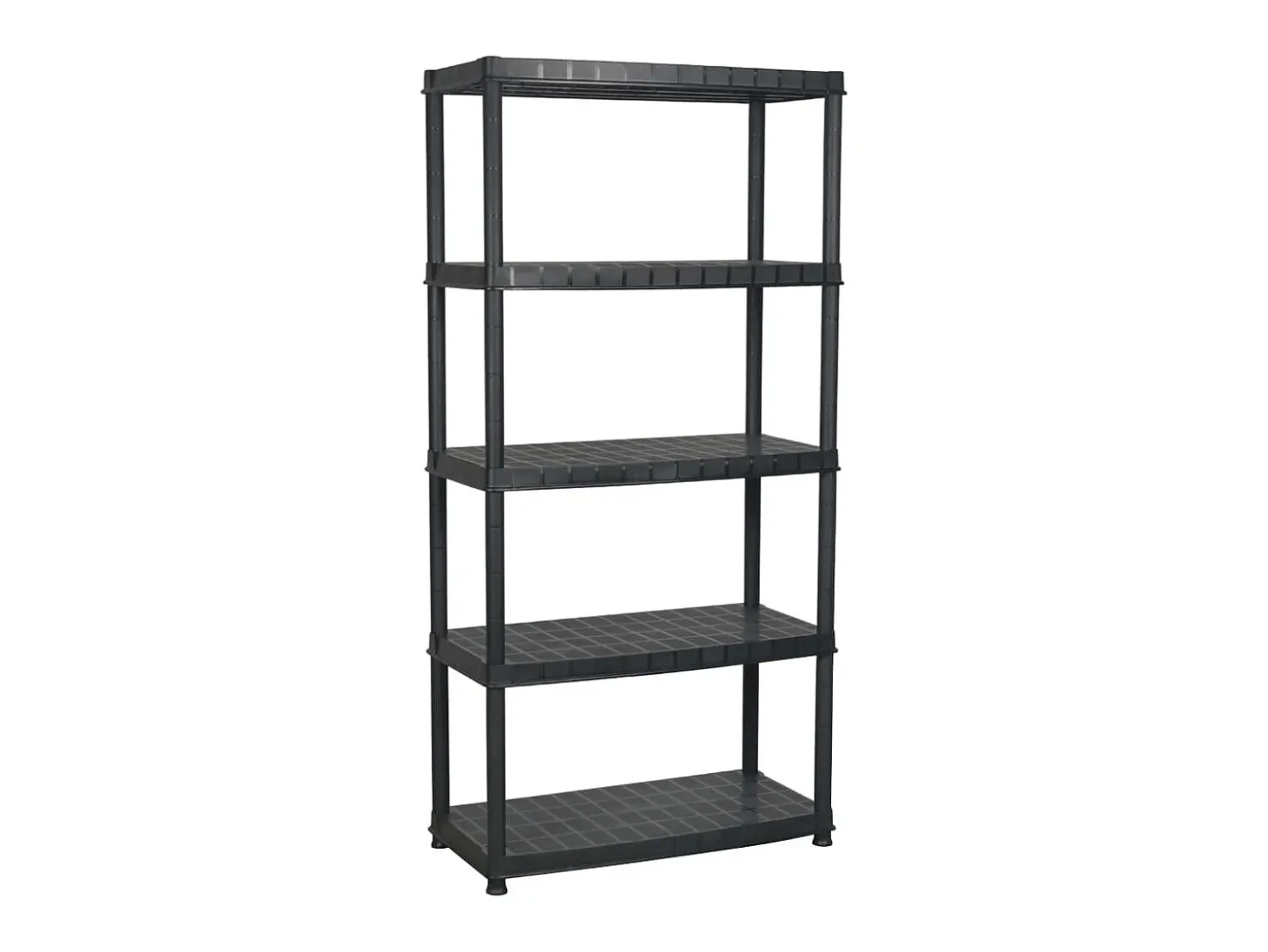 Estante de almacenaje 5 niveles negro plástico 91,5x45,7x185 cm ES924919