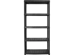 Estante de almacenaje 5 niveles negro plástico 91,5x45,7x185 cm ES924919
