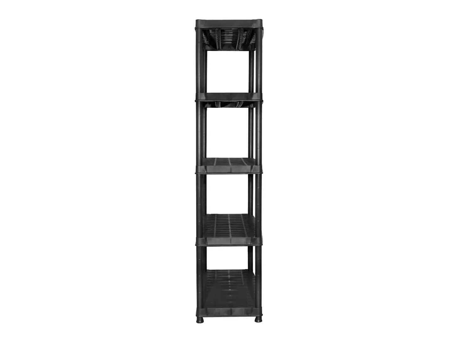 Estante de almacenaje 5 niveles negro plástico 91,5x45,7x185 cm ES924919