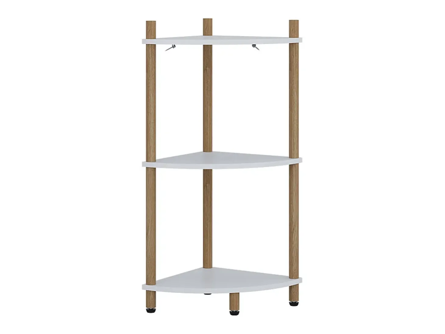 Estante de esquina blanco/pino 29x29x72 bivio