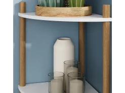 Estante de esquina blanco/pino 29x29x72 bivio