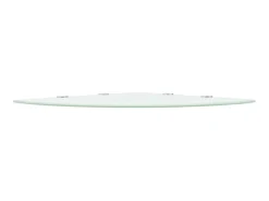 Estante de esquina con soportes cromados vidrio blanco 45x45 cm ES515316