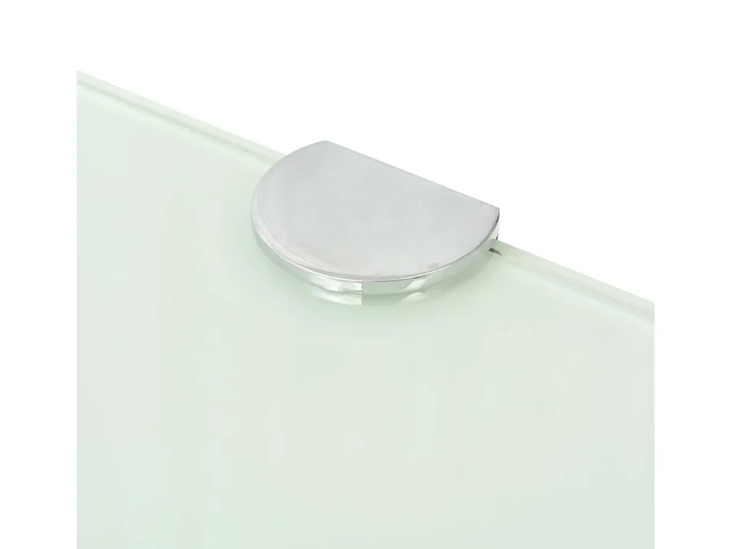 Estante de esquina con soportes cromados vidrio blanco 45x45 cm ES515316