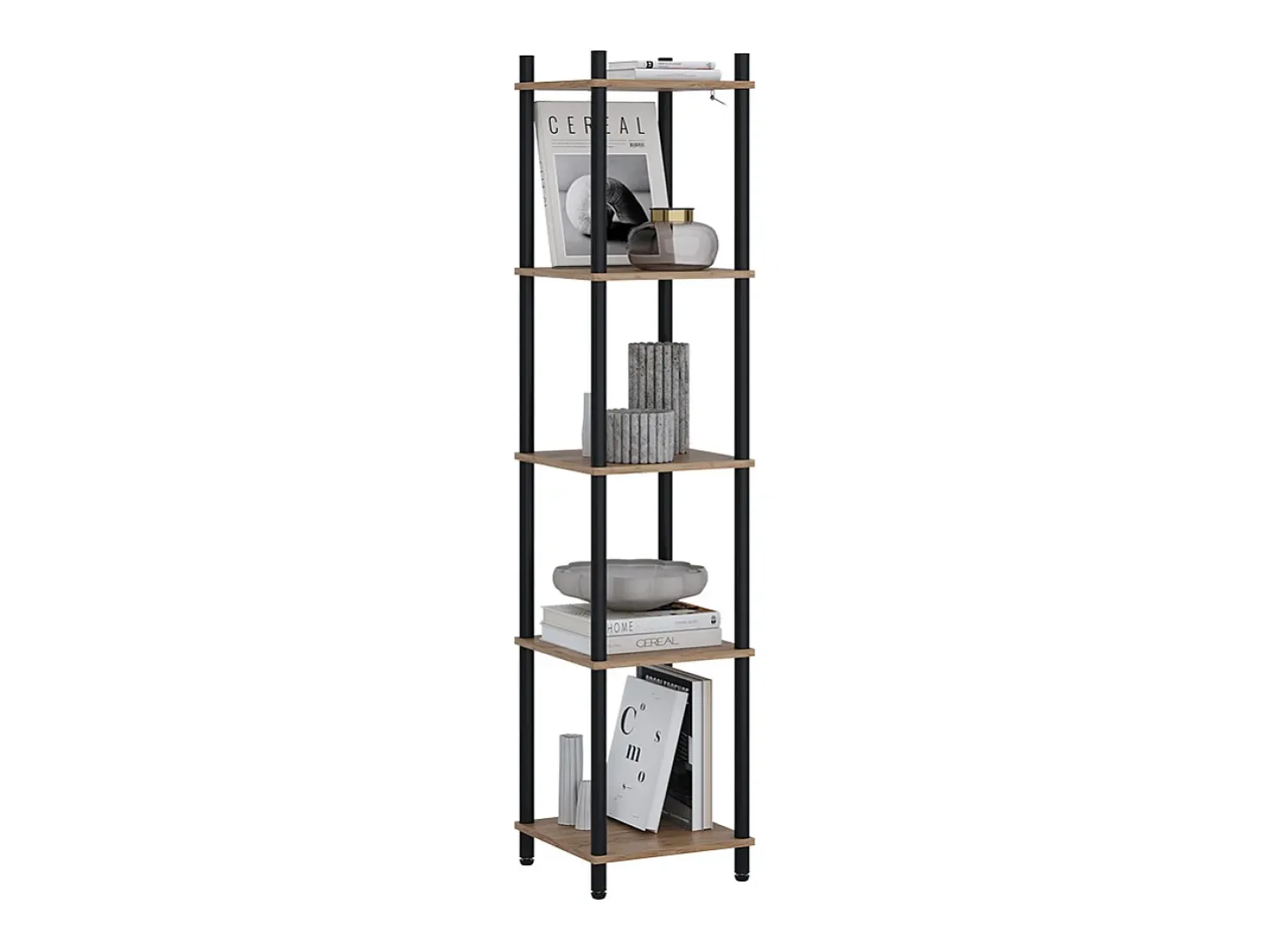 Estante de esquina oro power roble/antracita 30x30x133 bivio