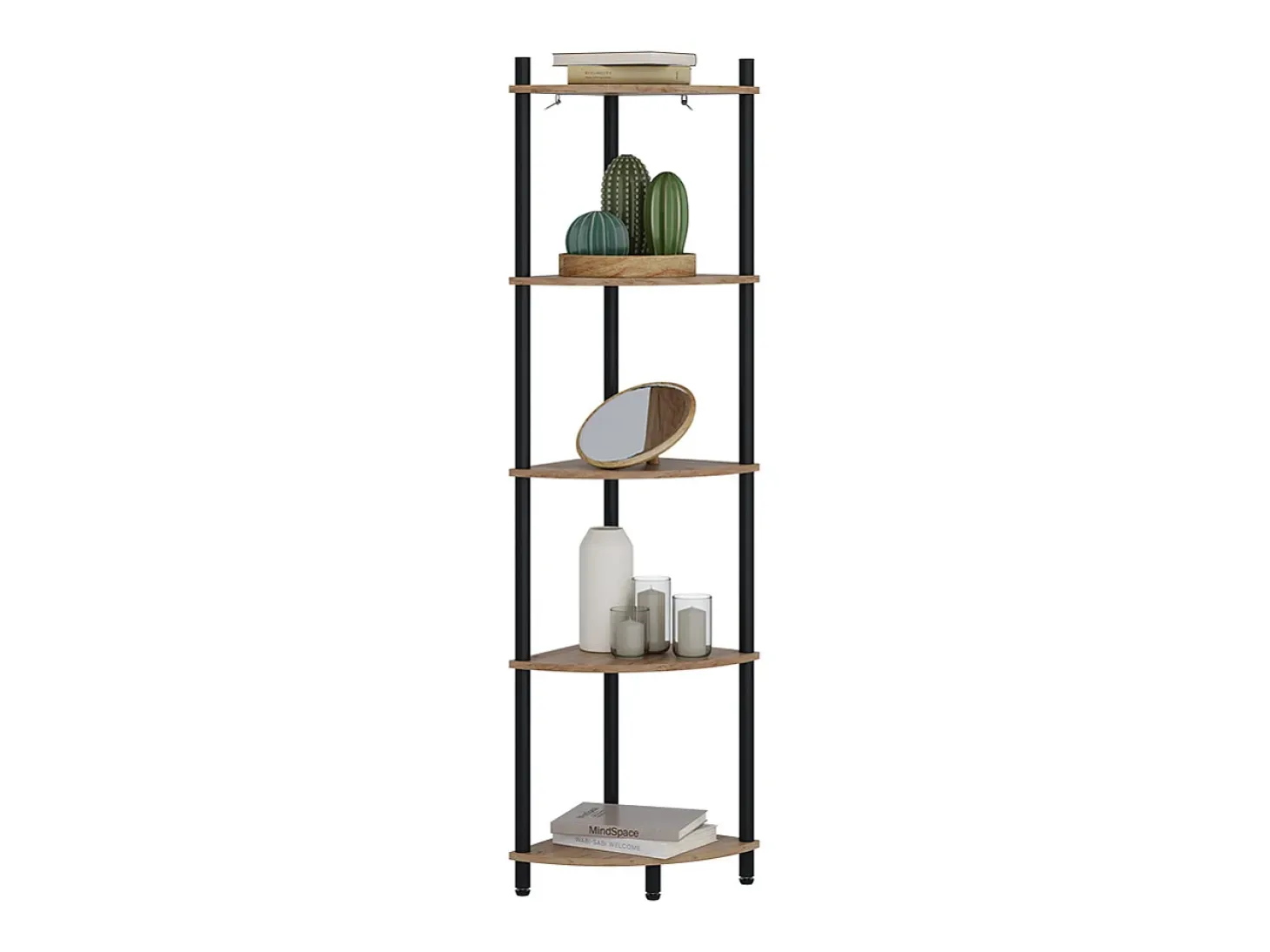 Estante de esquina oro power roble/antracita 29x29x133 bivio
