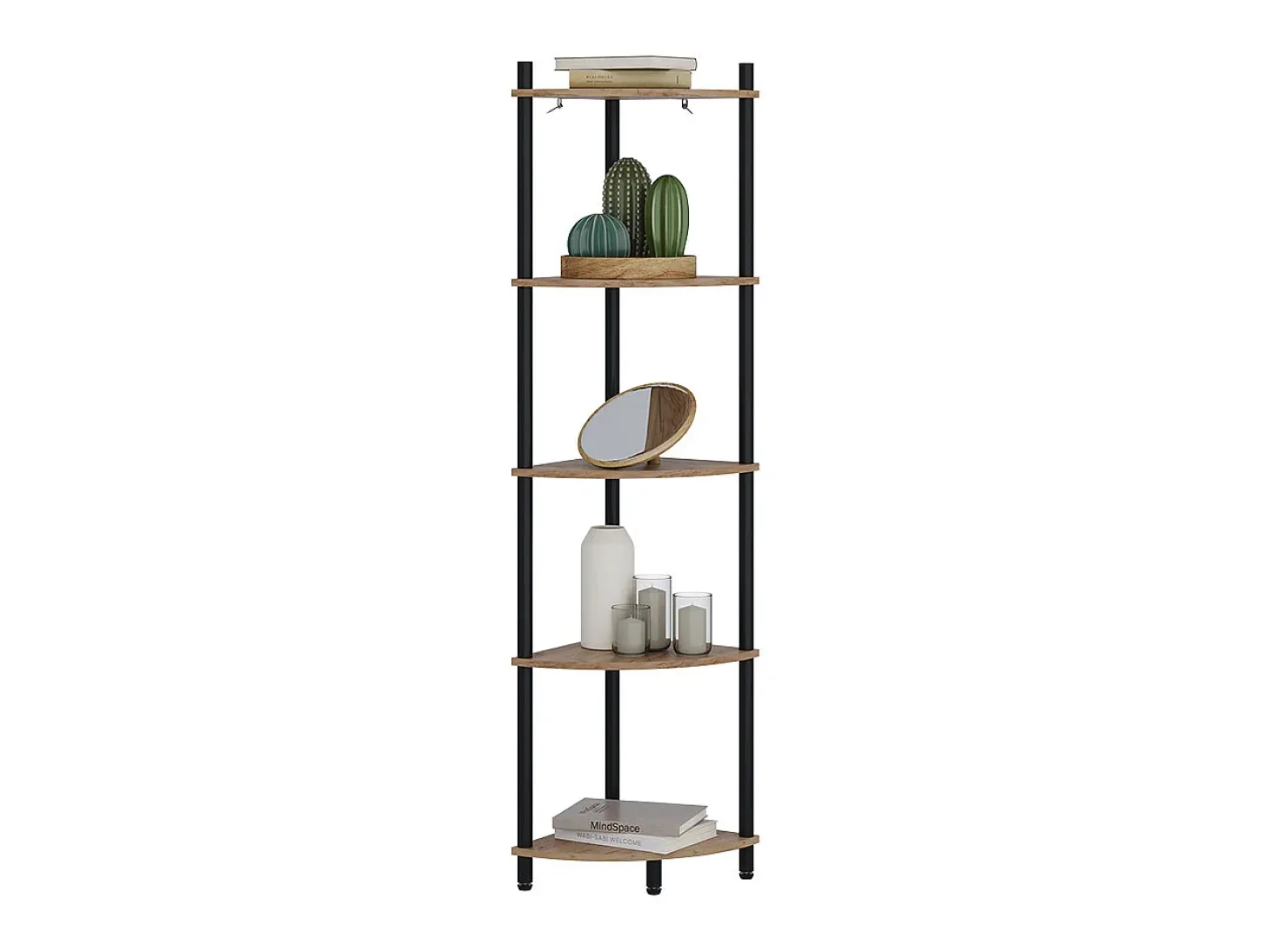 Estante de esquina oro power roble/antracita 29x29x133 bivio