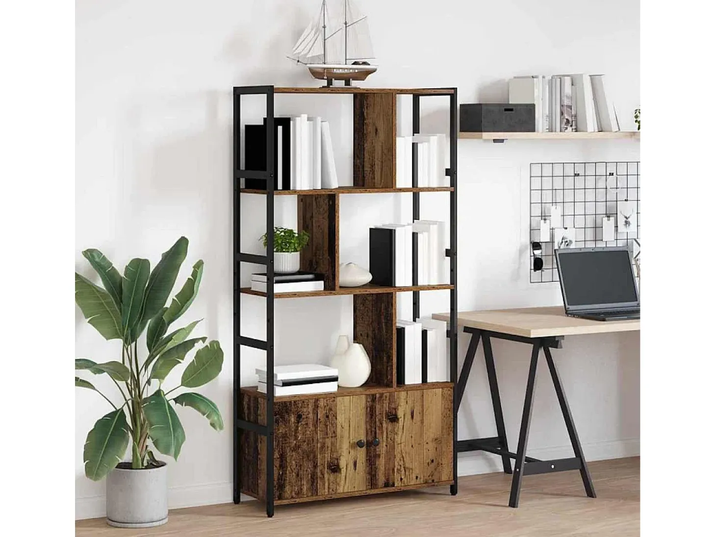 Estante de libros Madera vieja 80 x 30 x 155.5 cm