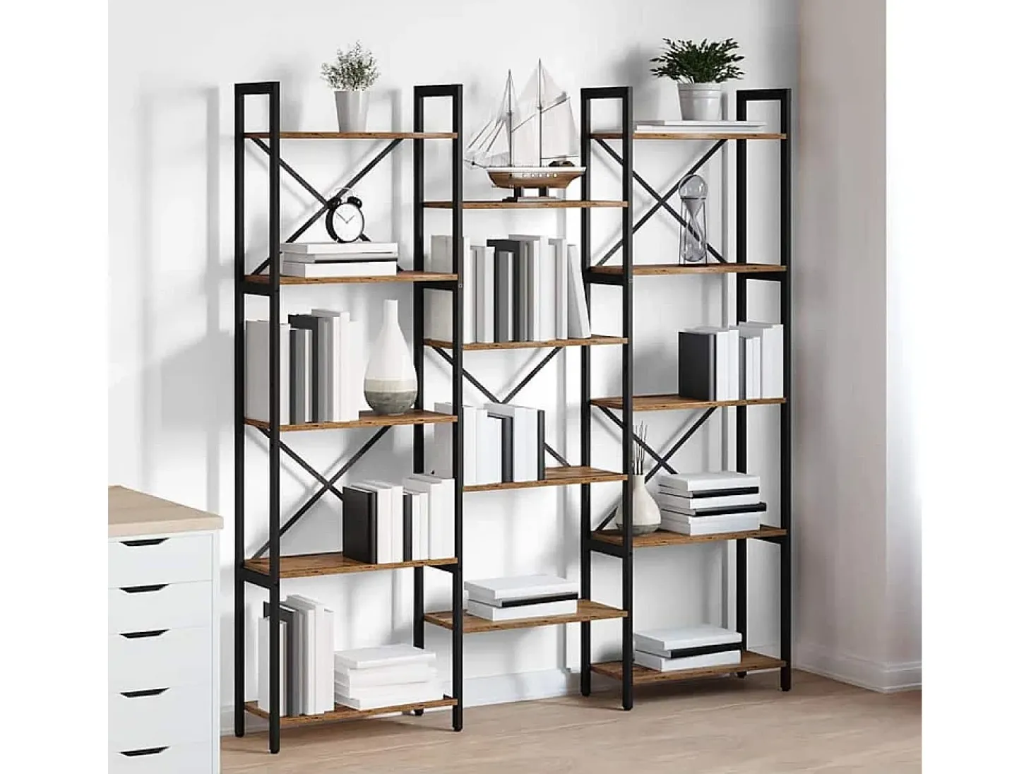 Estante de libros Madera vieja 156 x 25 x 167.5 cm