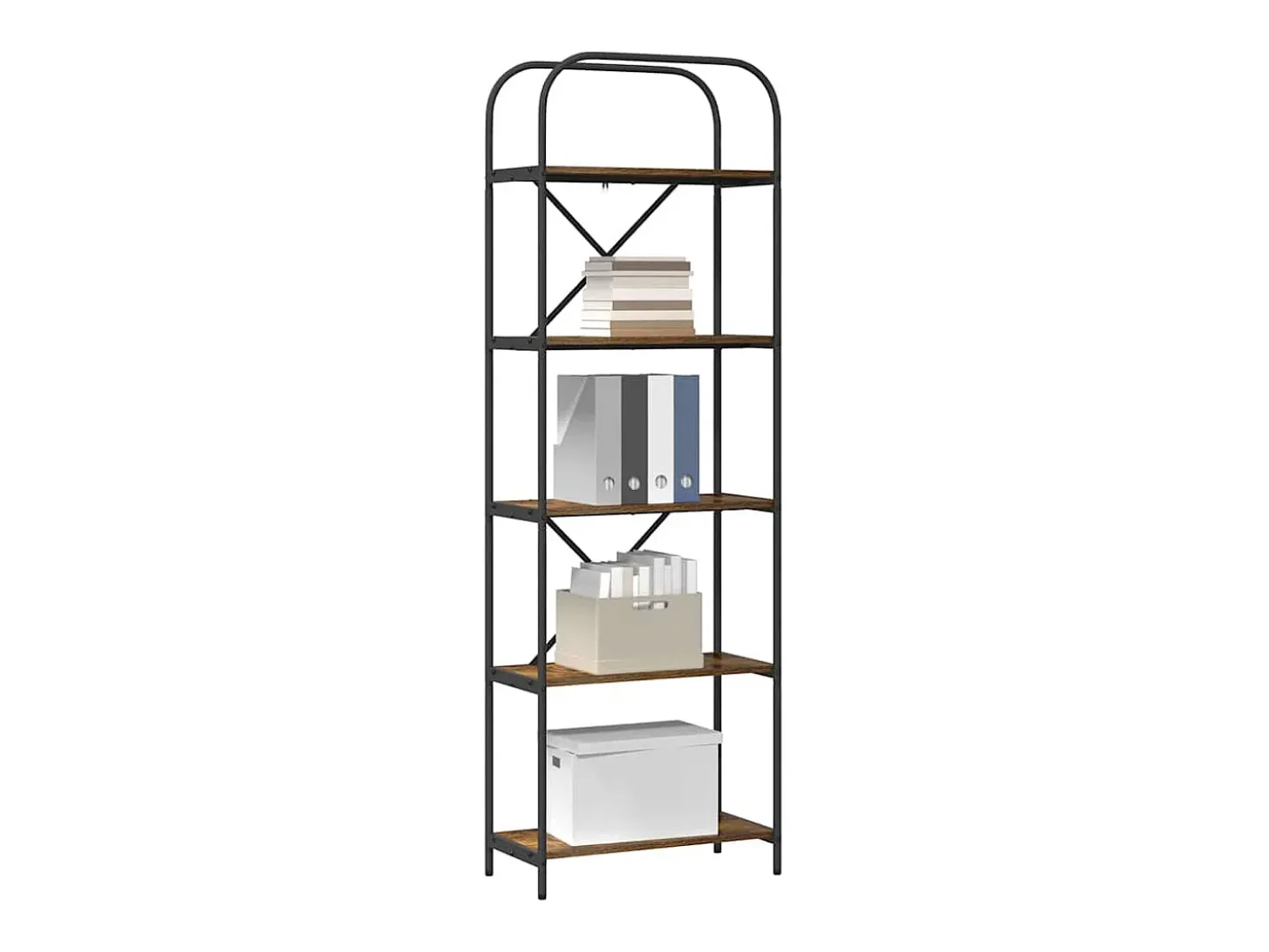Estante de libros Roble ahumado 60 x 30 x 183 cm