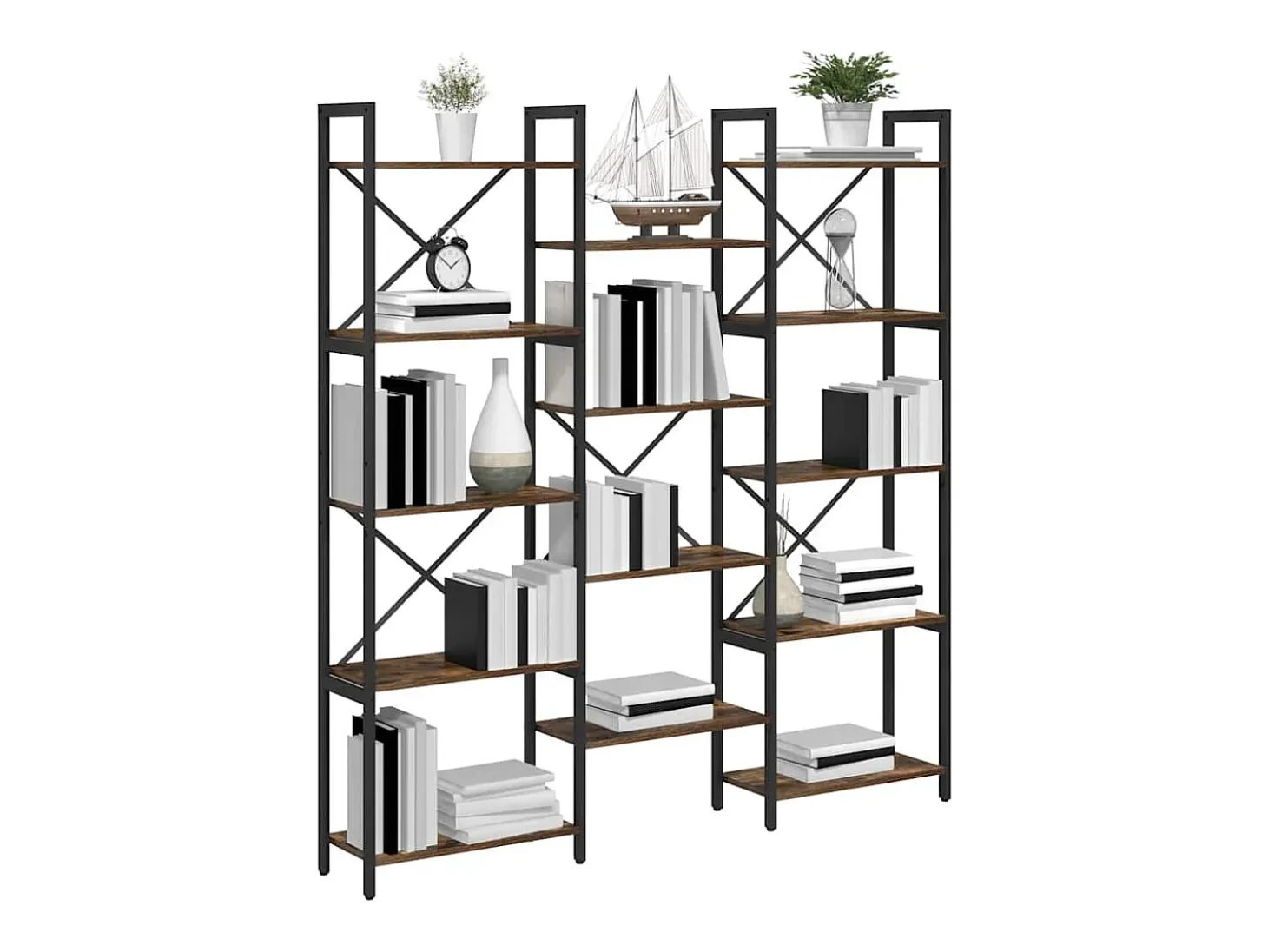 Estante de libros Roble ahumado 156 x 25 x 167.5 cm