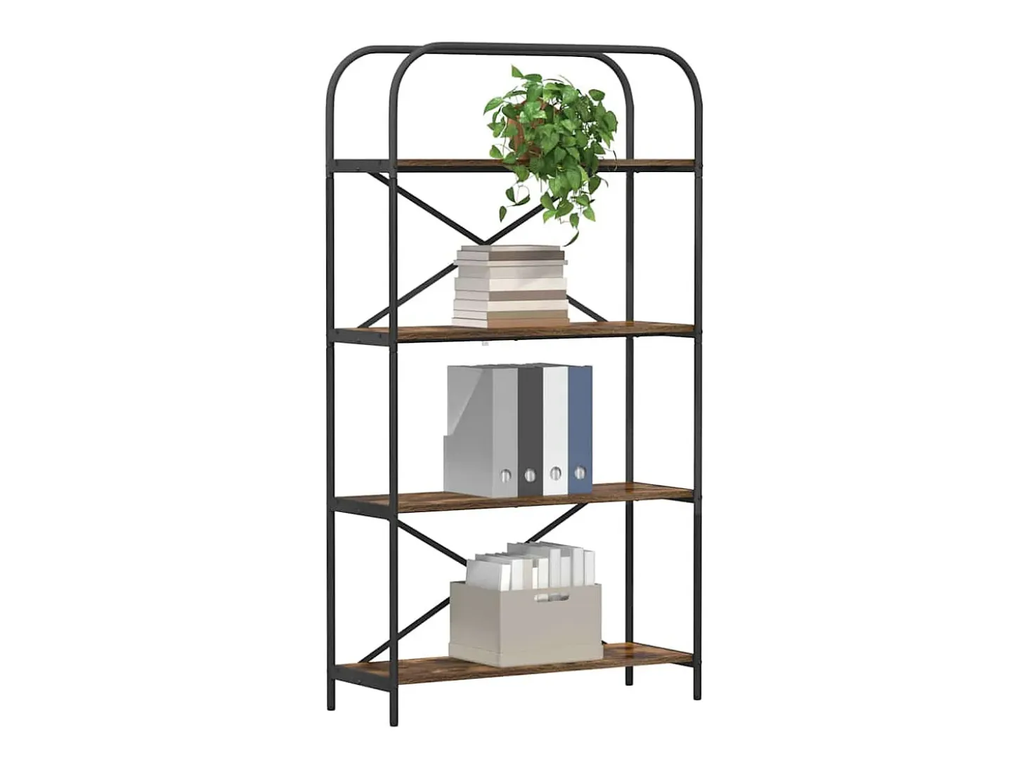 Estante de libros Roble ahumado 80 x 30 x 146 cm