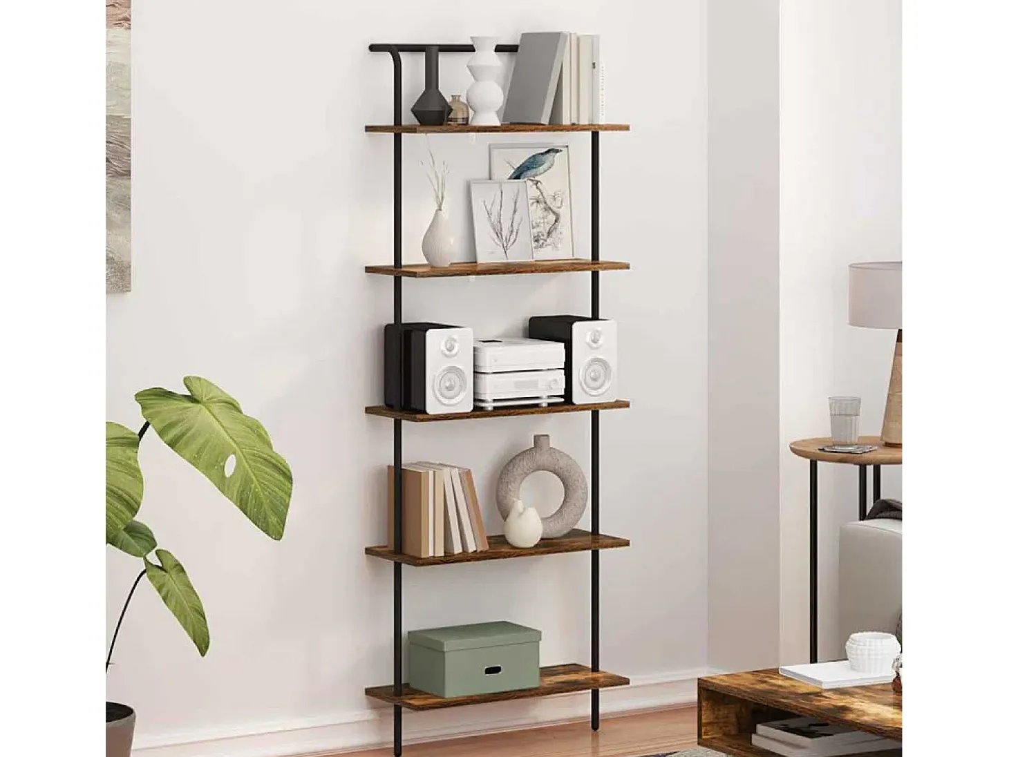 Estante de libros Roble ahumado 60 x 24 x 168 cm